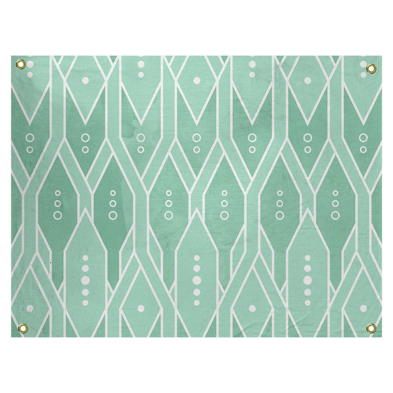 Polyester Tapestry, 26" H x 36" W, Green