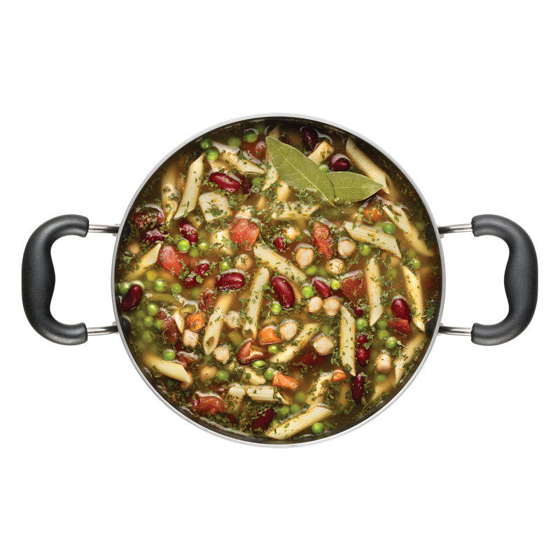 T-fal Essentials Nonstick Stockpot, 8 Quart, Black
