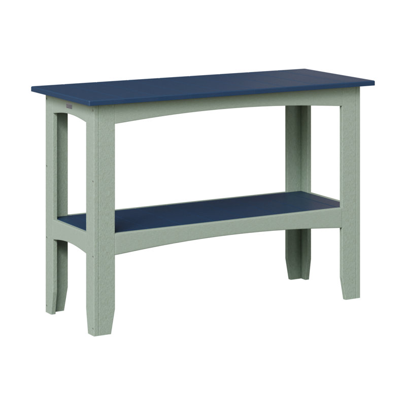 Outdoor Bar Table, Seafoam, Navy Blue