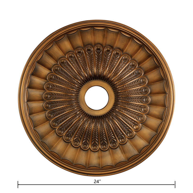 Médaillon de 24 po de large Hillspire - bronze antique