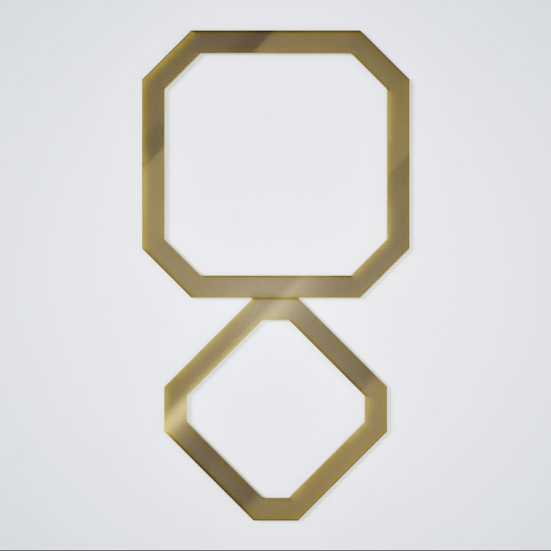Miroir doré Lockhart, Doré, 15.38" H x 26.25" W x 0.125" D