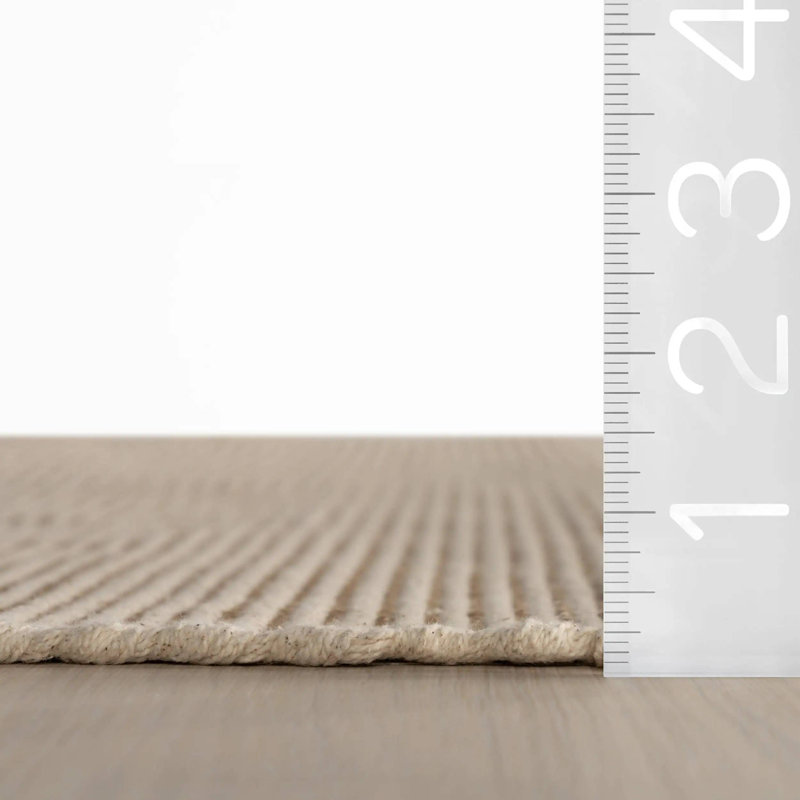 Haverhill Natural Handwoven Cotton Rug, Natural, Rectangle 3' x 5'