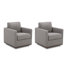 Fauteuil pivotant rembourré avec coussins réversibles Bobbi