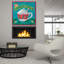 Art mural en verre épique «Christmas Cheer» par Fiona Stokes-Gilbert, 36 po x 36 po-2114606156