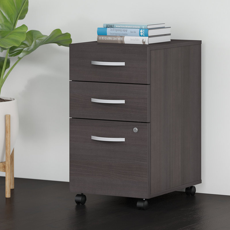 Studio C 16'' Wide 3 -Drawer File Cabinet, Storm Gray