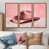 Toile avec cadre flottant brun