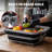 Feasto 9pcs Multifunctional Collapsible Bbq Prep Tub With Cutting Board, Portable Grill Prep Station With Side Brackets, Lids, Knives, Meat Claws And Drain Rack, Space-saving Prep Caddy For Kitchen, Rv, Camping, And More-123125601