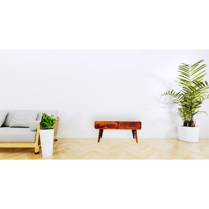 Console simple et élégante avec plateau en bois, table basse de loisirs, Brun