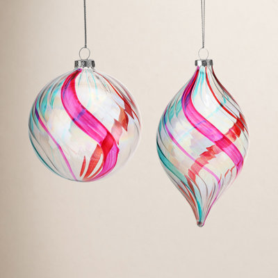 4-5.5" Glass Swirl Retro Finial