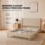 Eriksay Low Profile Upholstered Platform Bed with Wingback Headboard-296471721-393698366