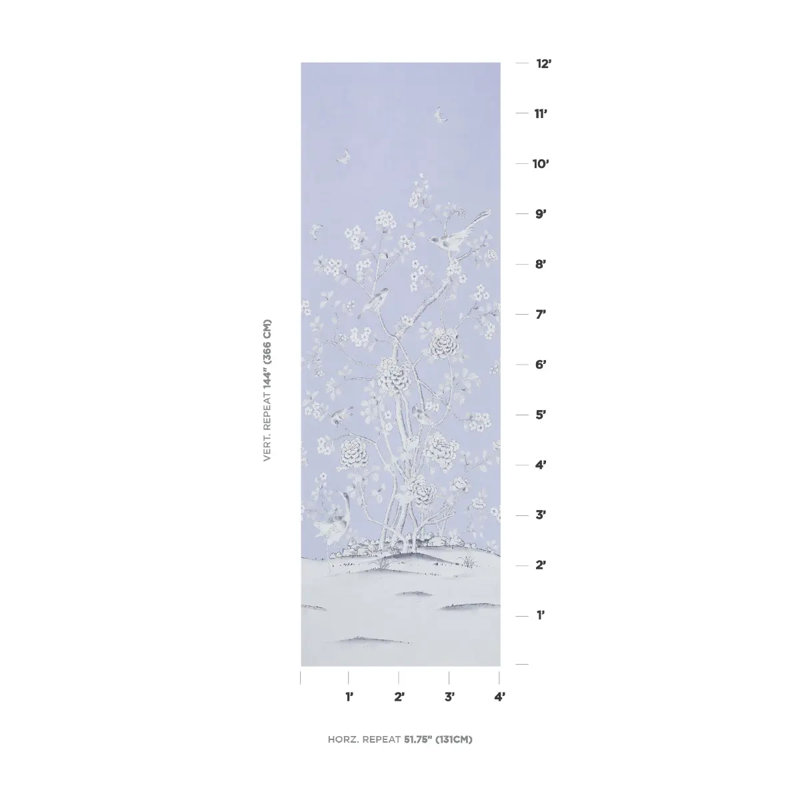 Schumacher x Mary McDonald Chinois Palais Panel, Lavender