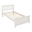Base de lit plateforme simple en bois avec support en lattes de bois