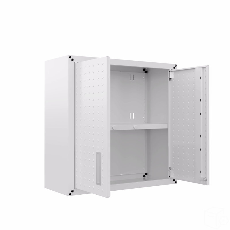 Armoire de garage flottante 30 ", Blanc