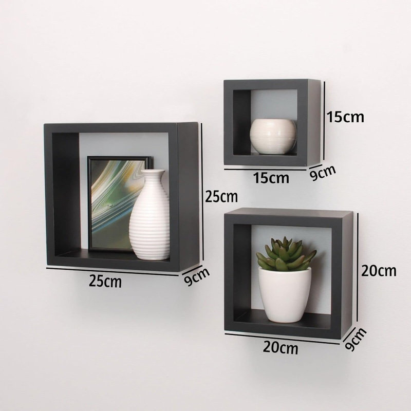 Chakiya 3 Piece Square Floating Shelf