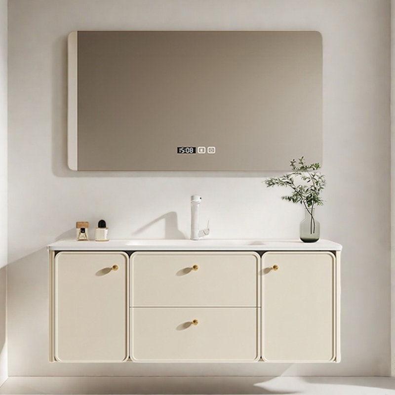 Modern stylish simple bathroom cabinet, 19.7" H x 59" W x 21.7" D