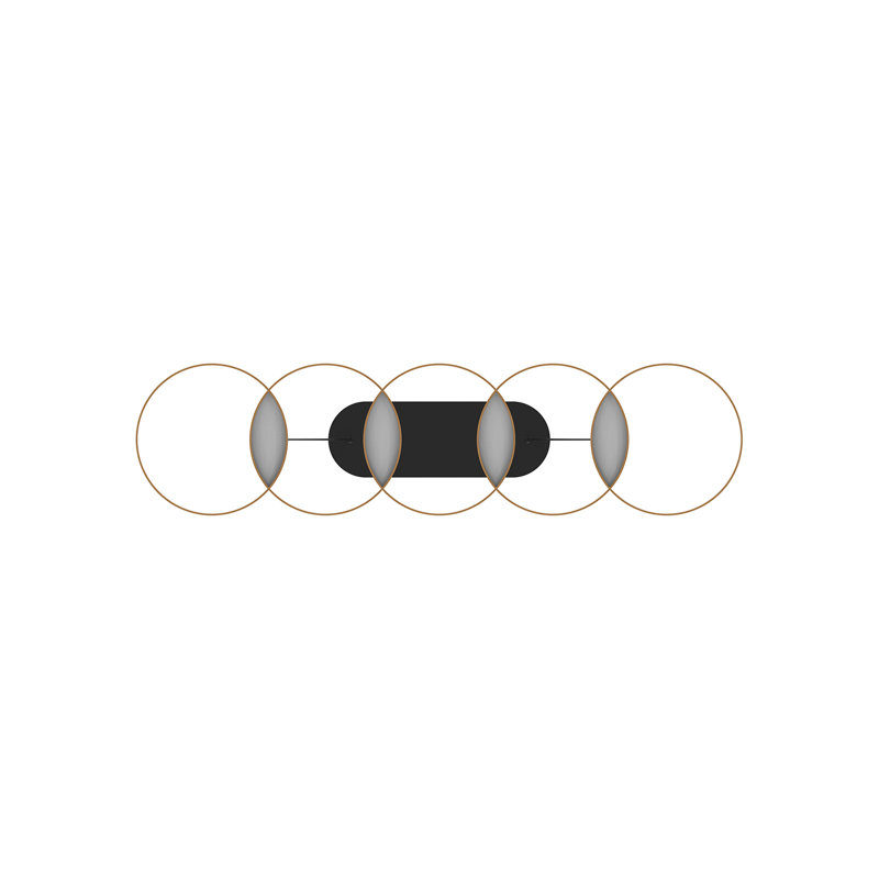 Maestro 4 - Light LED Pendant, Black/Gold, Black/Gold