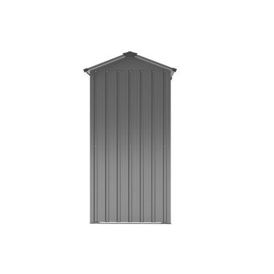 Outdoor Storage With Galvanized Iron Material, Waterproof Feature, Robust Lock, Simple Installation, Fit For Gardens And Farms, 16.92" Depth, Black, Modern Style Shed, Function, Safe Lock System,
