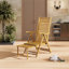 Dimmitt Reclining Bamboo Sun Lounger-601630727