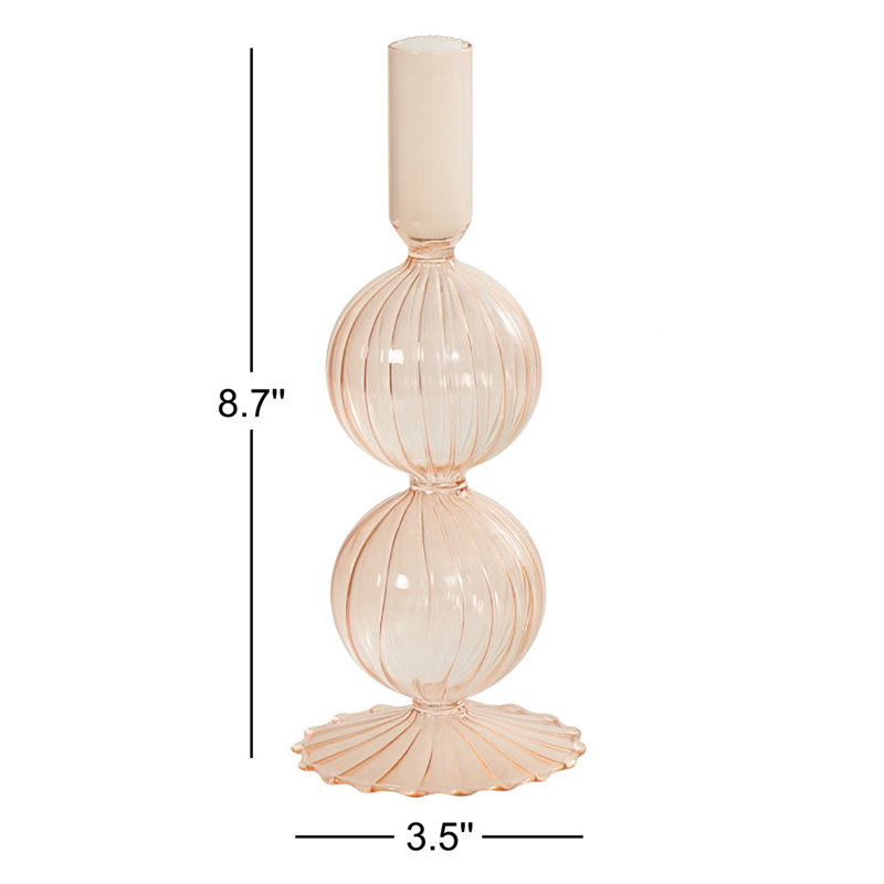 8.7'' H Glass Tabletop Candlestick