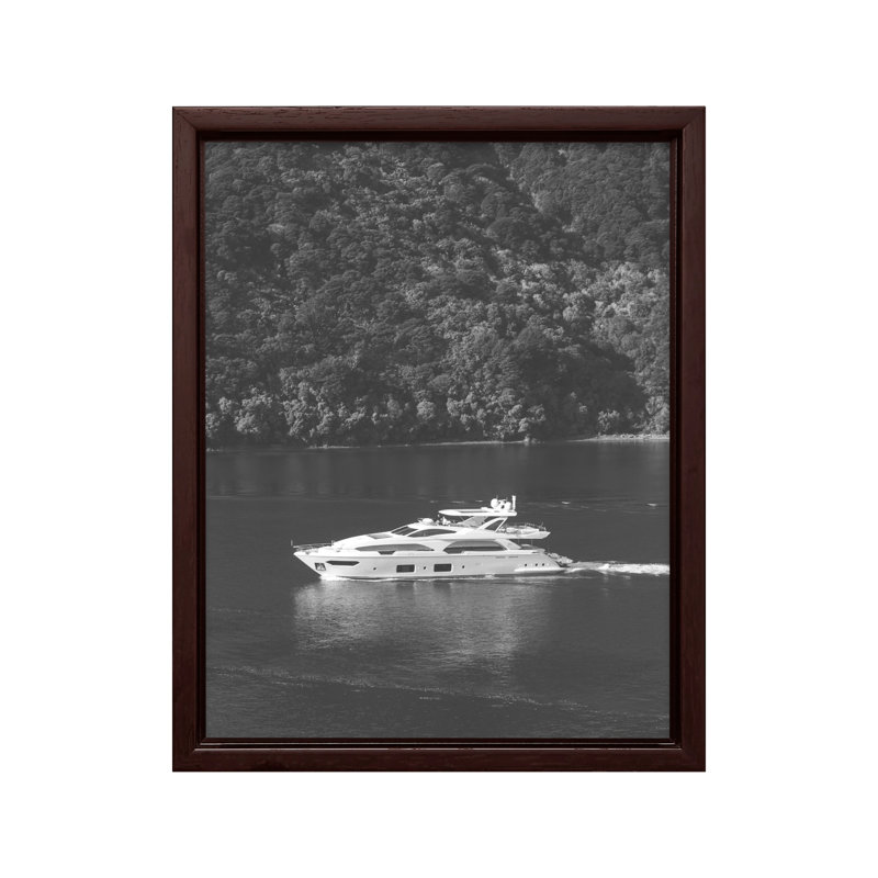 Voilier, Canvas, 16"H x 20"W, Brown Framed