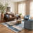 Rug Branch Terano 4' x 6' (3'10" x 5'6") Blue/Beige Abstract Indoor Area Rug, Contemporary, Medium Pile, Stain-Resistant Carpet - Living Room, Bedroom, Dining Room, and Kitchen-87892978
