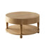 Table basse avec rangement double, table basse ronde moderne avec compartiment caché-825064210