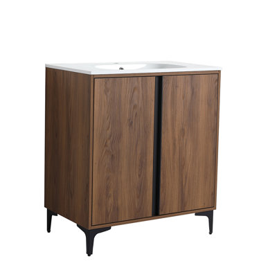 Tieran 29.53'' Single Bathroom Vanity with Resin Top