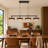 4-Head Modern Dimmable Integrated LED Linear Kitchen Island Pendant