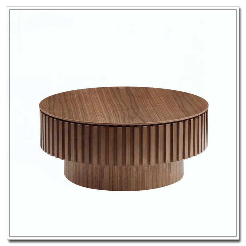 Latitude Run® Round Wood Coffee Table With Storage - Wayfair Canada