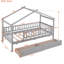 Lit simple en bois avec deux tiroirs