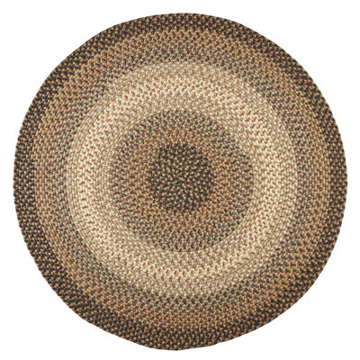 Tapis taupe à motif géométrique tressé à la main Deserie