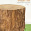 Table décorative en bois pour arbre, table d'appoint avec plateau rond, naturel pour l'intérieur et l'extérieur, stable, tabouret d'une capacité de 198 lb, effet grain de bois, intérieur et extérieur, poids