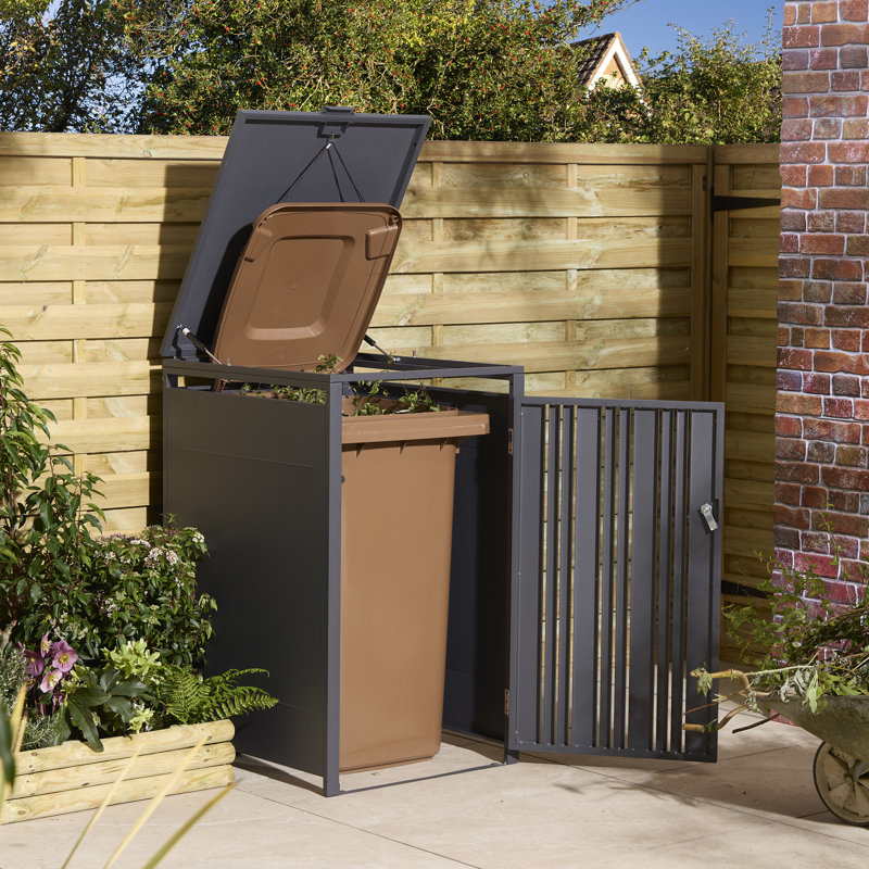 Metal Single Bin Store, Oak