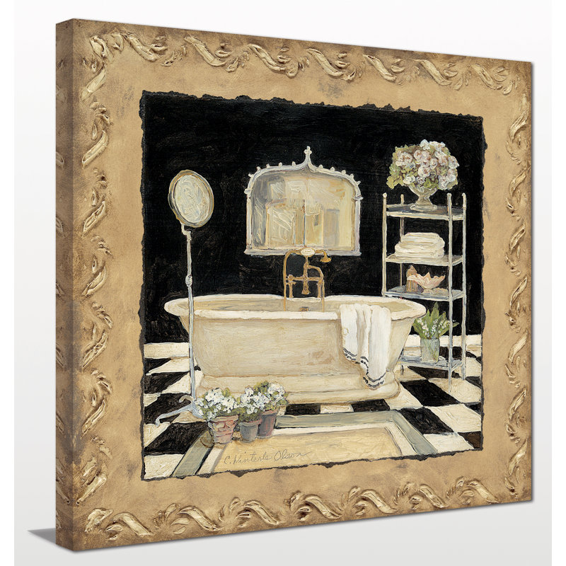 « maison bain iv », reproduction d’art sur toile tendue, H 18 po x l 18 po