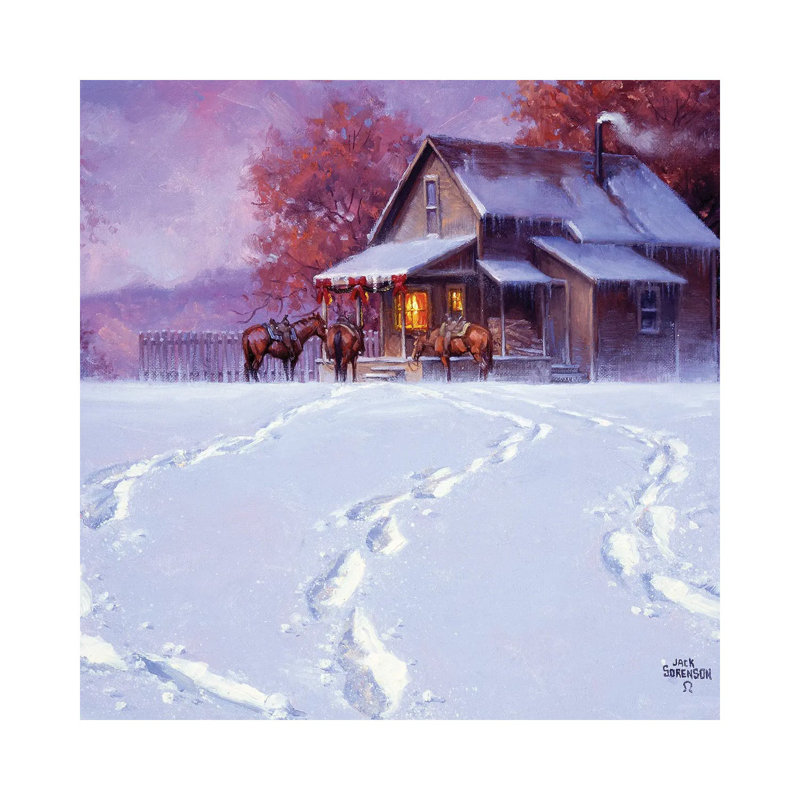 All Tracks Lead Home For The Holidays by Jack Sorenson - Wrapped Canvas Print, 45.72 cm H x 45.72 cm W