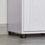 Space Saving Tall Slim Freestanding Bathroom Cabinet with Open Shelf Glass Door Water Resistant Feet-1771969371