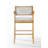 Upholstered Counter Stool with Solid Wood Frame-1282388089