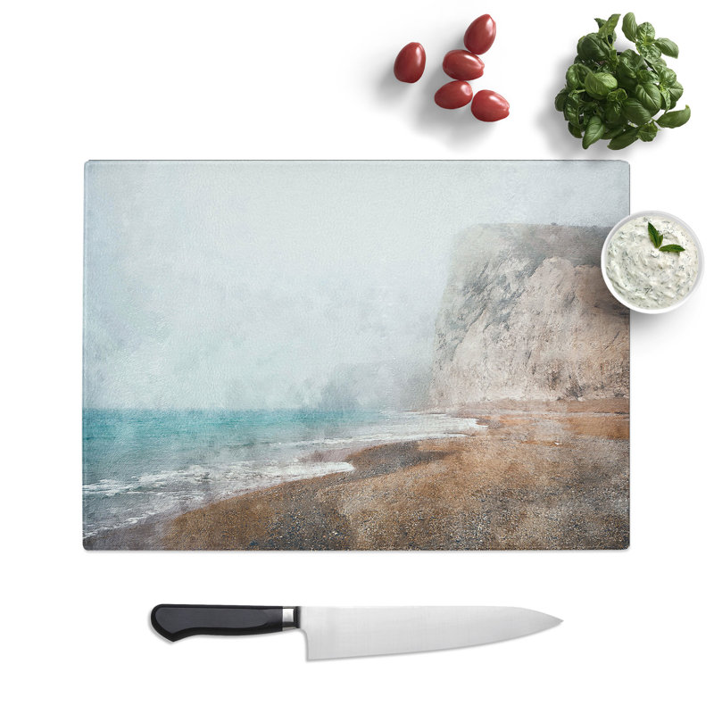 Beach and Cliffs Vol.2 Painting Chopping Board, 0.4cm H x 20cm W x 29cm L