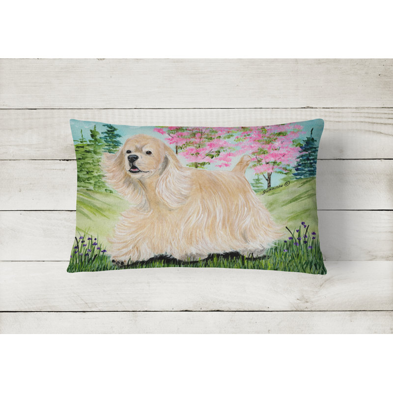 Cocker Spaniel Outdoor Reversible Throw Pillow