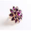 Rond de serviette en métal mauve à strass mauve, ensemble de 4-879936185