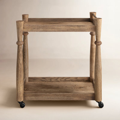 Clemensia Solid Wood Bar Cart