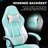 Ergonomic Gaming Chair With Massage Lumbar Support, Footrest, And Adjustable Headrest - Green-486074930-486074929
