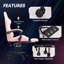 Fauteuil de jeu avec contrôle de la lumière DEL, dossier réglable et inclinable pivotant à hauteur de siège, fauteuil de jeu vidéo ergonomique de bureau de course avec repose-pieds et soutien lombaire.-447347876