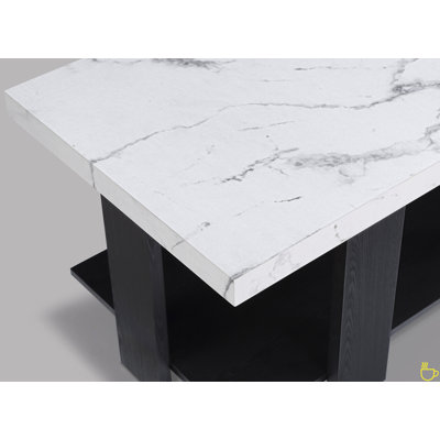 Gray 3-Piece Cocktail Set Table Top Coffee Table And Two Matching End Tables Living Room Wooden Furniture by Ivy Bronx