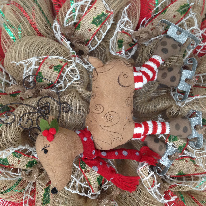 Couronne de Noël avec renne