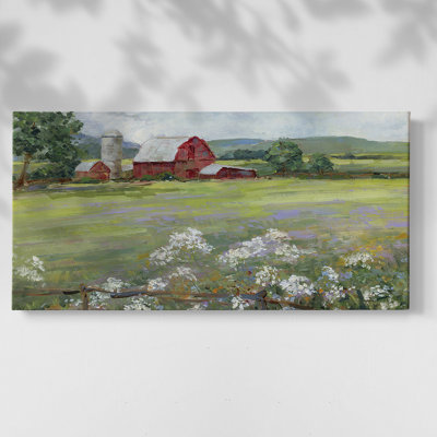 Été à la ferme - Toile tendue avec châssis encadré - Prêt à accrocher