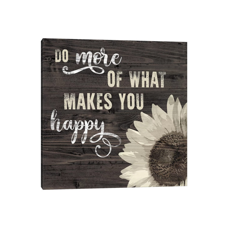 What Makes You Happy by Natalie Carpentieri - Wrapped Canvas Print, 30.48 cm H x 30.48 cm W