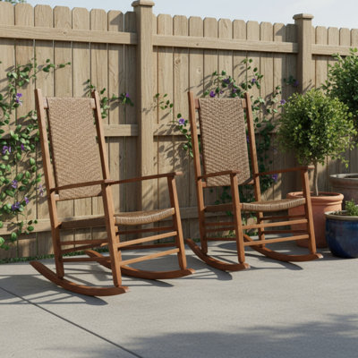 Aleatha Porch Rocker with Weather-Resistant Back (Set of 2) by Wildon Home