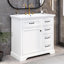 Meuble-lavabo 36 po avec lavabo, lavabo en céramique, 2 tiroirs basculants, charnières de porte à fermeture en douceur-305974872