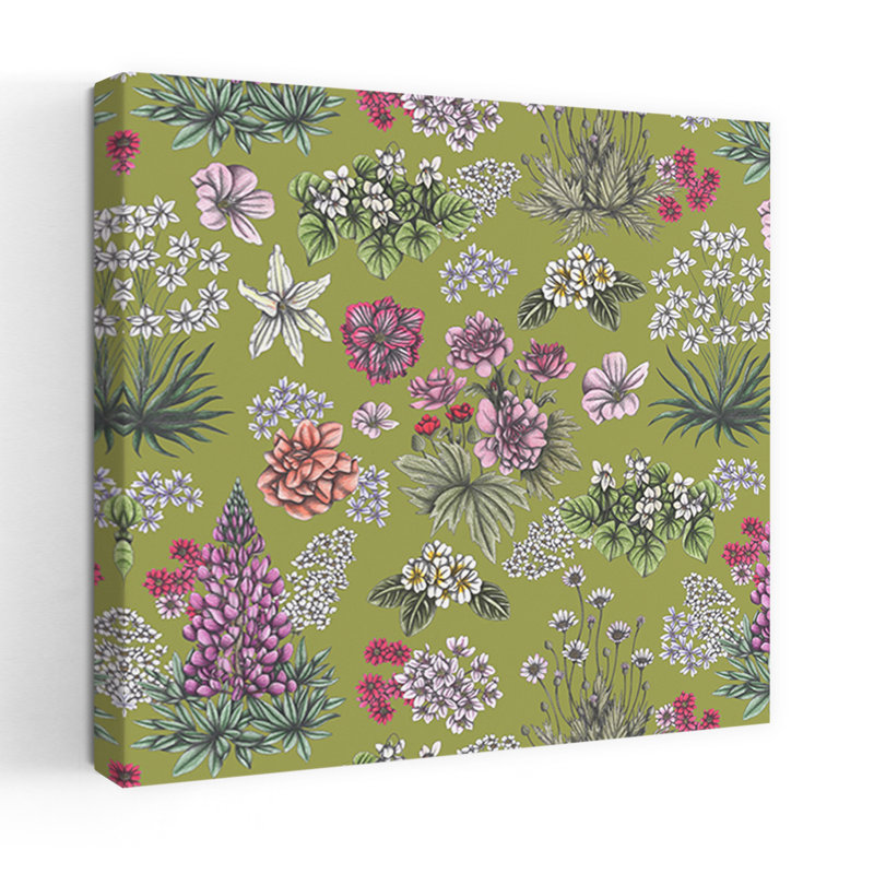 Art contemporain Art floral printanier, H 32 po x l 32 po